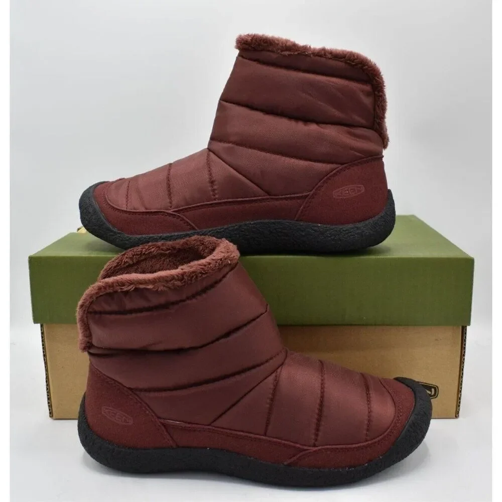 Keen Womens Size 10.5‎ Howser Fold Down Andorra Burgundy Insulated Pull On Shoes